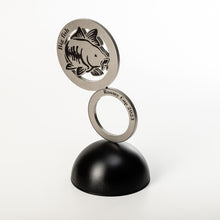 Load image into Gallery viewer, Custom metal trophy for fishing championship.