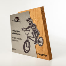 Load image into Gallery viewer, Stunning freestanding wood metal sports trophy