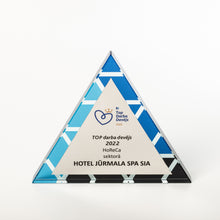 Load image into Gallery viewer, Custom free standing glass award