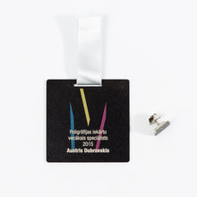 Load image into Gallery viewer, Corporate metal medal_pin_full colour print_laser engraving_Awards and Medal Studio_1