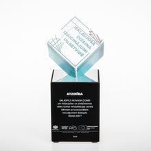 Load image into Gallery viewer, Custom Optical glass award with unique print