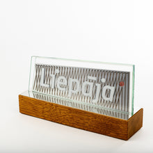 Load image into Gallery viewer, Classic glass metal award_wood base_full colour print_Awards and Medal Studio 1