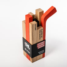 Load image into Gallery viewer, Custom design free standing wood trophy for Hockey League.