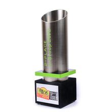 Load image into Gallery viewer, Custom_rally_trophy_metal cylinder_acrylic_black velvet base_engravings_Awards and Medal Studio_2