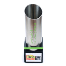 Load image into Gallery viewer, Custom_rally_trophy_metal cylinder_acrylic_black velvet base_engravings_Awards and Medal Studio_4