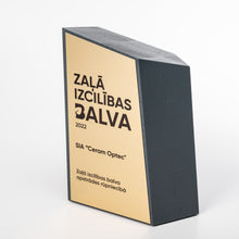 Load image into Gallery viewer, Custom design geometric shape wood metal trophy
