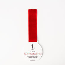 Load image into Gallery viewer, Custom medal with personalised nomination print