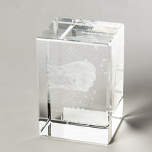 Load image into Gallery viewer, Clear optical glass award with 3D engraving inside the glass-3D file design_1
