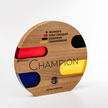 Load image into Gallery viewer, bespoke wood, resin trophy.
