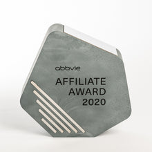 Load image into Gallery viewer, Modern concrete polished metal award_personalised printing_Awards and Medal Studio_2