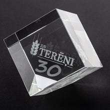 Load image into Gallery viewer, Custom crystal glass cube award