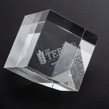 Load image into Gallery viewer, Custom crystal glass cube award