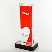 Load image into Gallery viewer, Unique glass acryic wood metal custom trophy_personalised digital print_Awards and Medal Studio