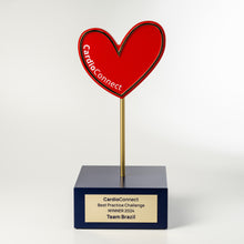 Load image into Gallery viewer, Unique Heart-shaped award with 'CardioConnect'