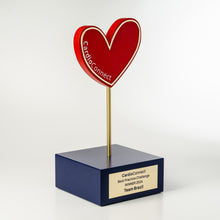 Load image into Gallery viewer, Heart-shaped trophy with 'CardioConnect' branding