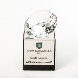 Bespoke glass diamond award 