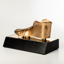 Load image into Gallery viewer, Golden football shoe trophy
