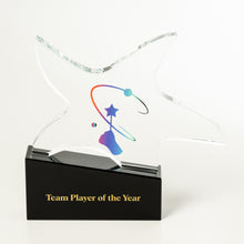 Load image into Gallery viewer, Custom made glass star award