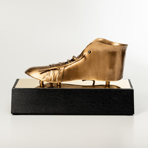 Custom handcrafted gold shoe trophy