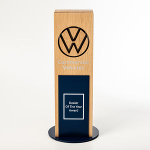 Wood metal modern style trophy