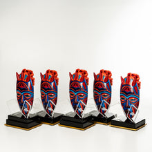 Load image into Gallery viewer, exclusive handcrafted award featuring a unique voodoo mask design