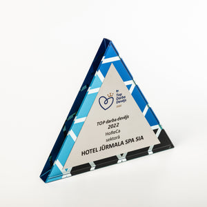 Bespoke awards produced from glass