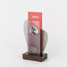 Load image into Gallery viewer, Bespoke glass diamond metal trophy-Awards and medal studio 2