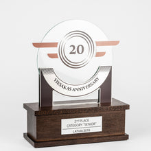 Load image into Gallery viewer, Bespoke glass metal acrylic wood trophy-Awards and medal studio 4