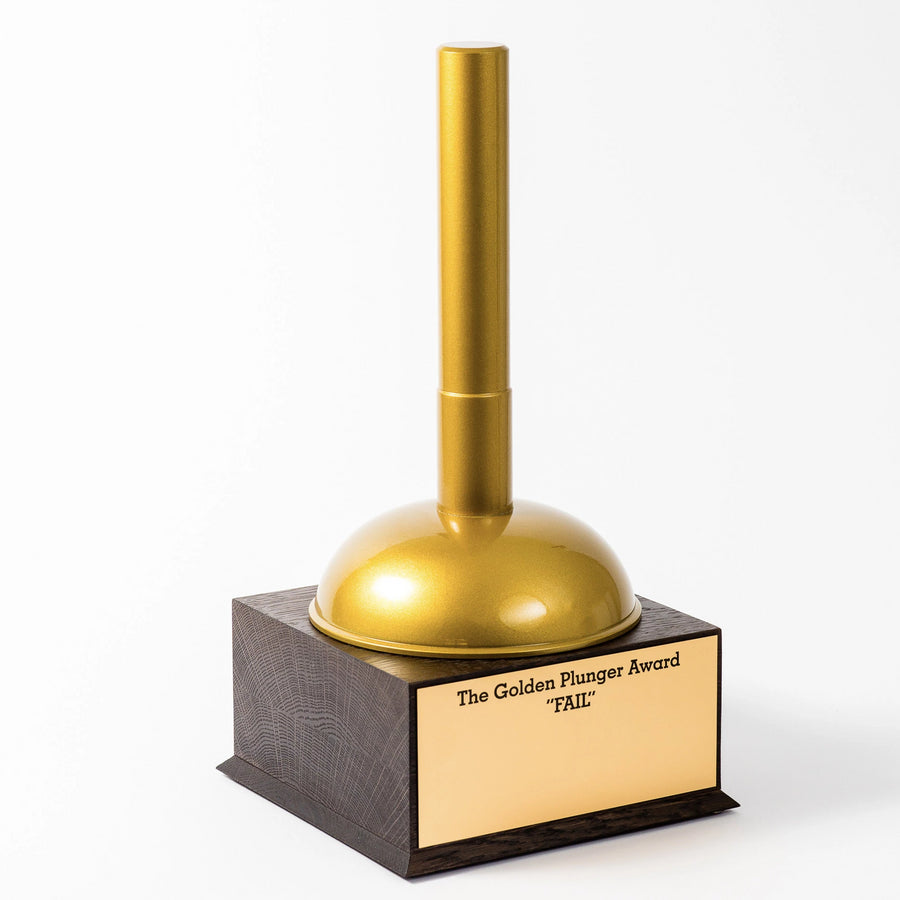 Custom award: The golden plunger Award – AWARDS & MEDAL STUDIO