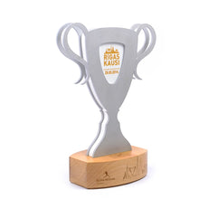 Load image into Gallery viewer, Bespoke_Cup_trophy_aluminium_wood trophy_personalised engravings_Awards and Medal Studio 1