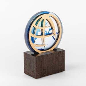Bespoke gold plated aluminium acrylic wood trophy_Awards and medal studio 1