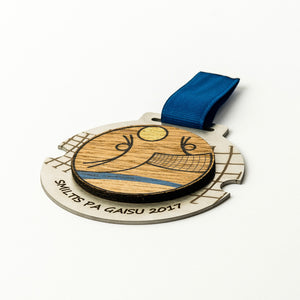 Bespoke wood metal medal_laser engraving_full colour print_Awards and Medal Studio_1