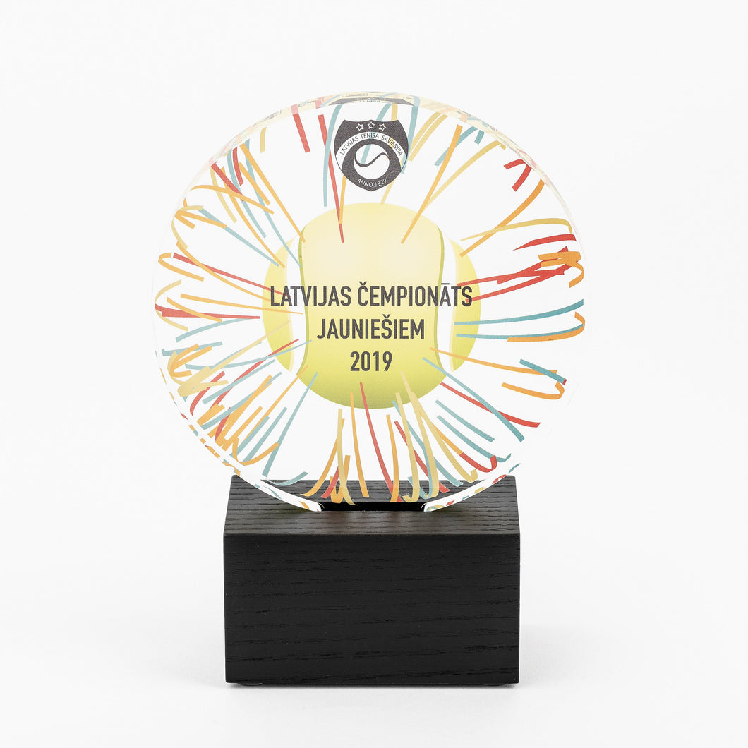 Bespoke round shape acrylic award_Awards and medal studio
