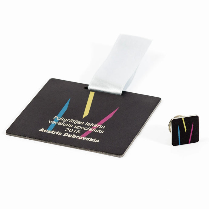 Corporate metal medal_pin_full colour print_laser engraving_Awards and Medal Studio