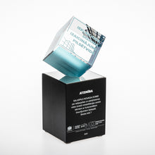 Load image into Gallery viewer, Classic shape glass cube award with unique print design.