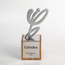 Load image into Gallery viewer, personalised awards from oak, metal and stone mass.