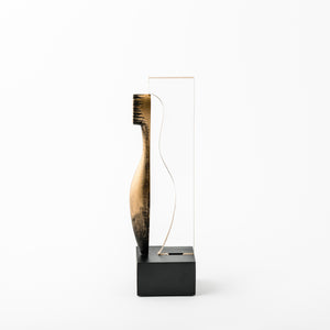 Custom 3D cut acrylic wood corian gold award_Awards and medal studio