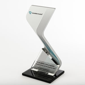 Iconic custom aluminium award_clear acrylic_glass_award_full colour print_Awards and Medal Studio