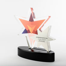 Load image into Gallery viewer, Custom acrylic star award full colour printing laser engraving 2