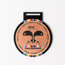 Load image into Gallery viewer, Custom Bronze metal medal with full colour print_unique design_Awards and Medal Studio_1