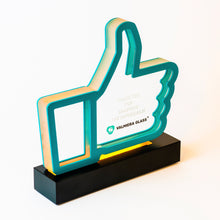 Load image into Gallery viewer, Custom acrylic aluminium trophy with diodes_Awards and medal studio 1