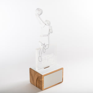 Custom design basketball trophy