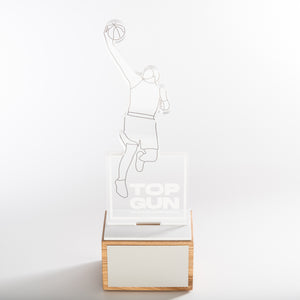 Stunning acrylic sports trophy 