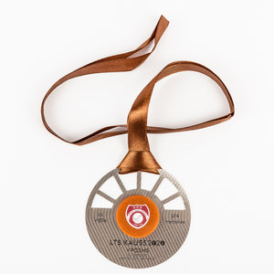 Custom bronze metal medal with custom print design