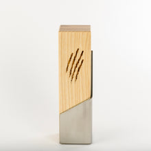Load image into Gallery viewer, Custom communication award_stainless steel wood award with laser engraving and UV digital print_custom design_Awards and Medal Studio
