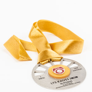 Custom bronze metal medal with custom print design
