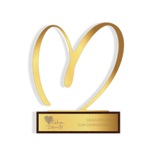 Load image into Gallery viewer, Custom Gold heart award_recognition award_Awards and Medal Studio
