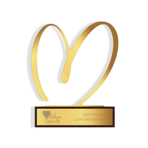 Custom Gold heart award_recognition award_Awards and Medal Studio