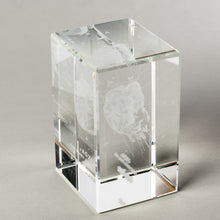 Load image into Gallery viewer, Clear optical glass award with 3D engraving inside the glass-3D file design_3