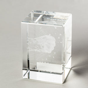 Clear optical glass award with 3D engraving inside the glass-3D file design_1